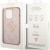 Guess PU 4G Metal Logo Zadný Kryt pre iPhone 15 Pro Pink