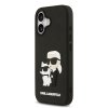 Karl Lagerfeld 3D Rubber Karl and Choupette Zadný Kryt pre iPhone 17 Black
