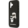 Karl Lagerfeld 3D Rubber Karl and Choupette Zadný Kryt pre iPhone 17 Black