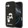 Karl Lagerfeld 3D Rubber Karl and Choupette Zadní Kryt pro iPhone 17 Black