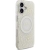 Guess IML Flowers Allover Strap MagSafe Zadný Kryt pre iPhone 17 White