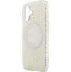 Guess IML Flowers Allover Strap MagSafe Zadní Kryt pro iPhone 17 White
