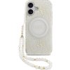 Guess IML Flowers Allover Strap MagSafe Zadný Kryt pre iPhone 17 White