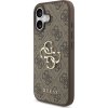 Guess PU 4G Metal Logo Zadný Kryt pre iPhone 17 Brown