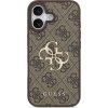 Guess PU 4G Metal Logo Zadný Kryt pre iPhone 17 Brown