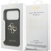 Guess PU 4G Metal Logo Zadný Kryt pre iPhone 17 Pro Grey