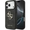 Guess PU 4G Metal Logo Zadný Kryt pre iPhone 17 Pro Grey