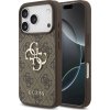 Guess PU 4G Metal Logo Zadný Kryt pre iPhone 17 Pro Brown