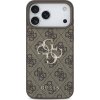 Guess PU 4G Metal Logo Zadný Kryt pre iPhone 17 Pro Max Brown
