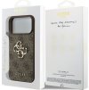 Guess PU 4G Metal Logo Zadní Kryt pro iPhone 17 Pro Max Brown