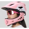Detská cyklistická prilba Rockbros TT-32002 Rabbit s odnímateľnou bradou, veľkosť M (54-58) - ružová
