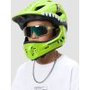 Detská cyklistická prilba Rockbros TT-32003 Shark s odnímateľnou čeľusťou, veľkosť S (48-52) - zelená