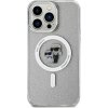 Karl Lagerfeld IML Glitter Karl and Choupette MagSafe Zadní Kryt pro iPhone 15 Pro Max Transparent