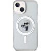Karl Lagerfeld IML Glitter Karl and Choupette MagSafe Zadní Kryt pro iPhone 15 Transparent