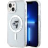 Karl Lagerfeld IML Glitter Karl and Choupette MagSafe Zadní Kryt pro iPhone 15 Transparent