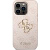Guess PU 4G Metal Logo Zadní Kryt pro iPhone 15 Pro Max Pink