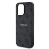 Guess PU Leather 4G Colored Ring MagSafe Zadný Kryt pre iPhone 15 Pro Black