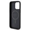 Guess PU Leather 4G Colored Ring MagSafe Zadný Kryt pre iPhone 15 Pro Black