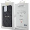 Guess PU Leather 4G Colored Ring MagSafe Zadný Kryt pre iPhone 15 Pro Black