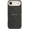 Guess PU Leather 4G Gold Frame MagSafe Zadní Kryt pro iPhone Air Black