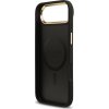 Guess PU Leather 4G Gold Frame MagSafe Zadní Kryt pro iPhone Air Black