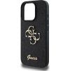 Guess PU Fixed Glitter 4G Metal Logo Zadný Kryt pre iPhone 16 Pro Max Black