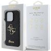 Guess PU Fixed Glitter 4G Metal Logo Zadný Kryt pre iPhone 16 Pro Max Black