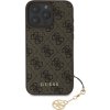 Guess 4G Charm Zadní Kryt pro iPhone 16 Pro Max Tone on Tone Brown