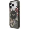 Guess IML Flowers Strap MagSafe Zadní Kryt pro iPhone 17 Pro Black
