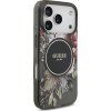Guess IML Flowers Strap MagSafe Zadný Kryt pre iPhone 17 Pro Black