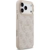 Guess PU Leather 4G Gold Frame MagSafe Zadní Kryt pro iPhone 17 Pro Max Pink