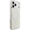 Guess IML Flowers Allover Strap MagSafe Zadní Kryt pro iPhone 17 Pro Max White