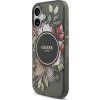 Guess IML Flowers Strap MagSafe Zadný Kryt pre iPhone 17 Black