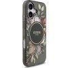 Guess IML Flowers Strap MagSafe Zadný Kryt pre iPhone 17 Black