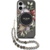 Guess IML Flowers Strap MagSafe Zadní Kryt pro iPhone 17 Black