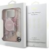 Guess IML Flowers Strap MagSafe Zadní Kryt pro iPhone 17 Pro Max Pink