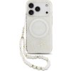 Guess IML Flowers Allover Strap MagSafe Zadní Kryt pro iPhone 17 Pro White