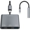 Hub Wozinsky WHCH-01 USB-C PD 100W HDMI 4K@30Hz USB-A 10Gbps - šedý