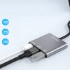 Hub Wozinsky WHCH-01 USB-C PD 100W HDMI 4K@30Hz USB-A 10Gbps - šedý