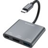 Hub Wozinsky WHCH-01 USB-C PD 100W HDMI 4K@30Hz USB-A 10Gbps - šedý