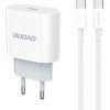Dudao A14EUC PD 20W USB-C nástenná nabíjačka s káblom - biela