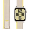 OBAL:ME Textilní Řemínek pro Apple Watch 42-49mm M-L Beige/Yellow