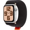 OBAL:ME Textilní Řemínek pro Apple Watch 42-49mm M-L Black/Orange