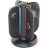 iPega SW2052 Nabíjecí Stanice s RGB pro JoyCon Ovladače Nintendo Switch 2 Black (Pošk. Balení)