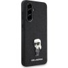 Karl Lagerfeld Fixed Glitter Metal Ikonik Zadní Kryt pro Samsung Galaxy A56 Black