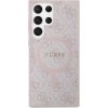Guess PU Leather 4G Colored Ring MagSafe Zadní Kryt pro Samsung Galaxy S24 Ultra Pink