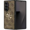 Guess PU 4G Metal Logo Zadní Kryt pro Samsung Galaxy Z Fold 7 Brown