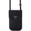 Guess PU Grained Triangle Logo Taška na Telefon Black