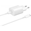 EP-TA800XWE Samsung 25W Cestovní nabíječka + USB-C Datový Kabel White
