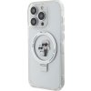 Karl Lagerfeld Ringstand Karl and Choupette MagSafe Zadní Kryt pro iPhone 15 Pro White